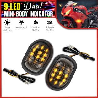Moto Genius Universal Front LED Indicator Flush Mount Turn Signal Side Body Marker Indicator Bike Fairing Kit