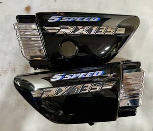 A.A.I Rx135 5Speed Battery Side Panel Set with Monogram Chrome Kit (Black) Bike Fairing Kit