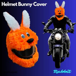 SRPHERE NEW Orange Rabbit Shape Style Bunny Helmet Cover For Full Face Helmet Motorbike Helmet