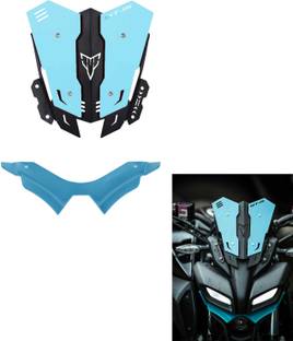 Vagary Sky Blue Metal Visor with Winglet for Yamaha MT 15 Bike Fairing Kit