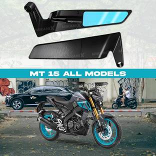 BRXR York Fitting 360° Wide Angle Rear View Adjustable Stealth Side Mirror For MT-15 Bike Fairing Kit