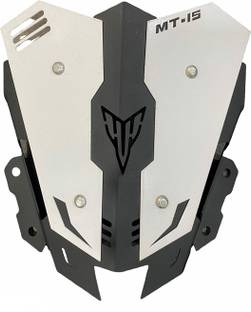 Auto MT WHITE Metal Visor MT15 Windscreen Wind Deflector Short Visor Yamaha MT15 MT-15 Bike Fairing Kit