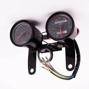Gogna Mart Universal Motorcycle LED Dual Odometer Speedometer Tachometer Speedo Twin Meter Bike Fairing Kit