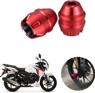 Vagary Red CNC Anti Drop Front Fork Frame Slider for TVS Apache RTR 160 Bike Fairing Kit