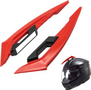Vagary Red Wing Side Helmet Spoiler Aerodynamic Wing Dynamic Helmet Accessories Bike Fairing Kit