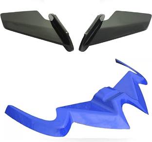 acube mart pulsar RS 200 winglet blue with bike side wings winglet small black WW-1 Bike Fairing Kit