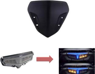 Gogna Mart Tail Light with LED Indicator for Yamaha MT 15 and visor Bike Fairing Kit