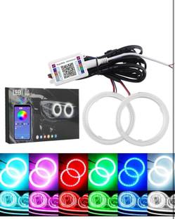 Auto MT RGB LED Rings Light COB Smart Phone iOS Android App Bluetooth Control 60MM Bike Fairing Kit