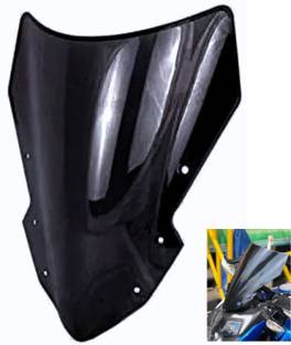 aqrin Universal Headlight Visor Glass Wind Deflector for All Motorcycle Bike Fairing Kit