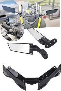 Gogna Mart wing winglet Yamaha R15 V4M, R15 V4 with r15 v4/m winglet (Black) Bike Fairing Kit