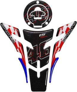 Gogna Mart Bike Tank Pad & Fuel Cap Sticker Combo Scratch Protector Compatible with R15 Bike Fairing Kit
