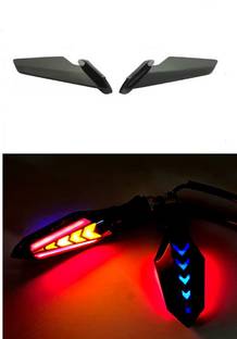 Gogna Mart Universal Bike 3 Color Running Indicator Light , bike wing winglet black Bike Fairing Kit