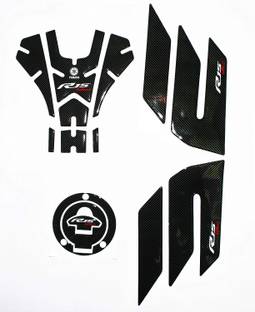Gogna Mart Yamaha R15 v3 Carbon Fiber Look Full Tank pad kit Bike Fairing Kit