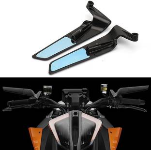 Gogna Mart york fitting Wind Wing Rearview Stealth Mirrors universal for Bikes, (set of 2) Bike Fairing Kit