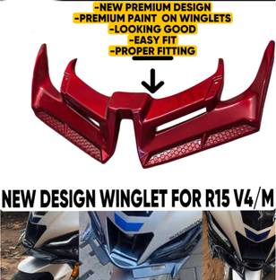 Aklin Boky PREMIUM PAINT QUALITY WINGLET V4/M RED Bike Fairing Kit
