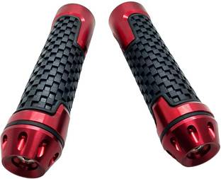 AutoPowerz Red Colored Handle Bar Grip For Universal For Bike Universal For Bike