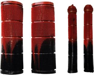 samtech Dot Non-slip Handle Grips And Clutch Covers Black and Red Handle Bar Grip Handle Bar Grip For Universal For Bike Universal For Bike