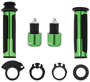 Gogna Mart Barracuda Italian Design Handle Grip with Metal Handlebar Ends with Aluminium Bike Fairing Kit