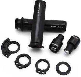 auto trends Barracuda Handle Grip BLACK Handle Bar Grip For Universal For Bike Universal For Bike