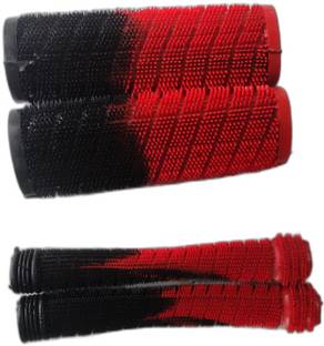 Elco Dot Non-slip Handle Grips And Clutch Covers Black and Red (Pack of 2) For Bikes Handle Bar Grip For Universal For Bike Universal For Bike