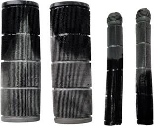 samtech Dot Non-slip Handle Grips And Clutch Covers Black and Grey Handle Bar Grip Handle Bar Grip For Universal For Bike Universal For Bike
