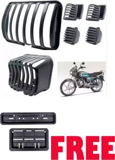 S P ENTERPRISES Cover Headlight Tail Light Indicator Protection Guard (Pack Of 6 Bike Headlight Grill