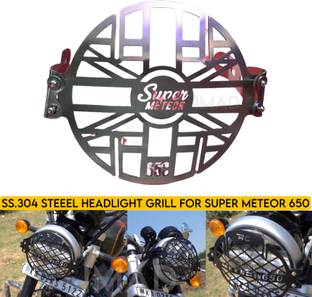 imad SS STEEL HEADLIGHT GRILL SUPER METEOR Bike Headlight Grill