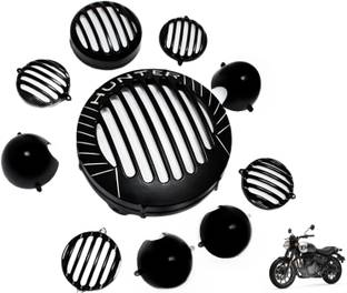 OBEROI'S TRADERS Hunter 350 Front Rear Headlight Grill / Jali Cover Set with Tail Lamp, Indicator Bike Headlight Grill