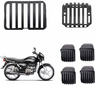 Vishal Mart Bike Headlight Covers Combo Set indicator, Tail Light Grill For Hero Splendor Bike Headlight Grill