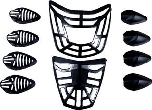 Vtrust Passin Pro Bs6 Bike Grill Set and Number Plate Free pack of 6 Bike Headlight Grill
