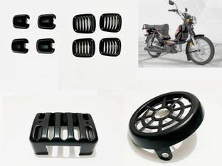 ZOVNA Drive tvs xl 100 bike headlight indicator cover SET OF 6Pcs Grill (Black) Bike Headlight Grill