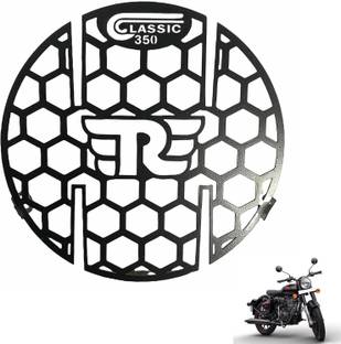 SMOXY Headlight Grill For Royal Enfield Classic 350 or Reborn Matt Black Bike Headlight Grill