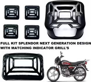 VPRS NEW DESIGN QUALITY SPLONDR BIKE GRILL SET OF 06 Bike Headlight Grill (Black) Bike Headlight Grill