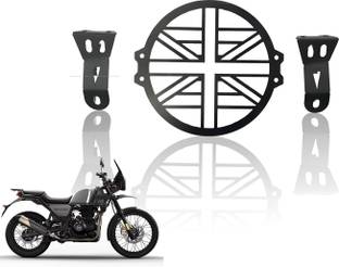 Moto Genius Front Headlight Grill Guard | Durable Metal Frame Protector (X Design) Bike Headlight Grill