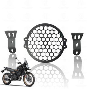 Moto Genius Headlight Grill Guard for RE Himalayan (Honeycomb Design)450 Bike Bike Headlight Grill
