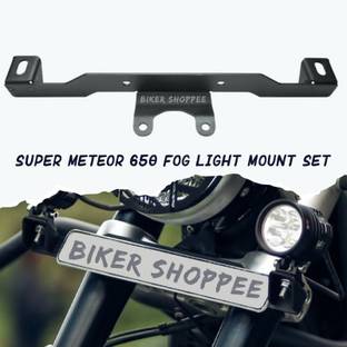 BIKER SHOPPEE SUPER METEOR 650 FOG LIGHT MOUNT SET Bike Headlight Mount