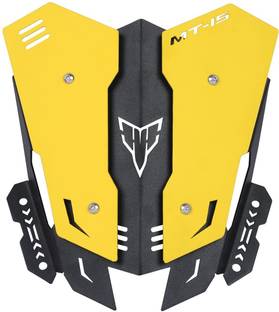 DAZZRIDE Premium Quality Metal Visor For Yamaha MT-15 Bike Windshield (Yellow) Bike Headlight Visor