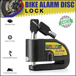 Moto Genius Anti-Theft Bike Alarm Disc Lock Waterproof 110dB Alarm Sound Security Disc Lock
