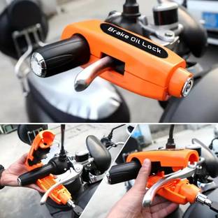 ETH All Bikes & Scooters Pad Lock Heavy Duty Bike Brake Lock Locking System by Holding Handle Bar with Brake Lever Pad Lock