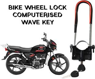 ZRIDE Heavy Quality Computerized Wave Key Bike Front Shocker Hero Splendor All Model ZR10 Wheel Lock