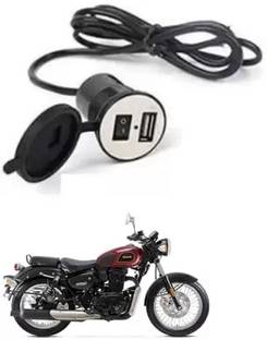 Aayatouch USB Charger Socket Power for Car Motorcycle Mobile with Wire Kit 2 A 5 A Bike Mobile Charger
