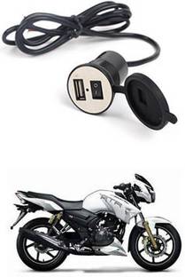 FKOK Bike USB Charger Socket Power Outlet 5V 2 A for Apache RTR 180 12 A Bike Mobile Charger