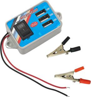 ERHIndia 12v/24v 3 USB Mobile Phone Charger Adapter for Power Bank, Electronic ect . 3.4 A Bike Mobile Charger