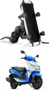 Enfield Works MultiFunctional Mobile Holder with USB Charger Mototrcycle Mobile Holder EW-566 2.1 A Bike Mobile Charger