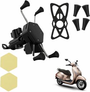 ASRYD X-Grip Bike Mobile Charger & Phone Holder (5V-2A Black) - Bajaj Chetak Bike Mobile Holder