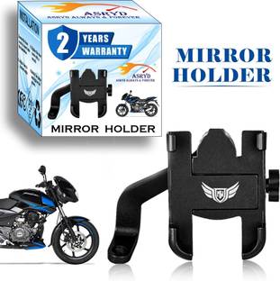 ASRYD Universal Bike Holder Verson 2.0 Metal Body 360 Rotating Mirror for Motorcycle Bike Mobile Holder