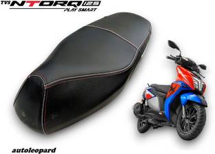 AUTOLEOPARD NTORQ 125 RED WHITE DOUBLE STITCH SCOOTY SEAT COVER Single Bike Seat Cover For TVS NTorq 125
