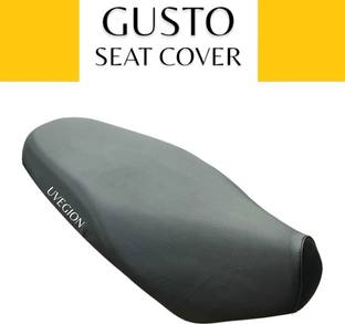 UVEGION Mahindra Gusto PU Leather Scooter/Scooty Seat Cover Accessories Single Bike Seat Cover For Mahindra Gusto
