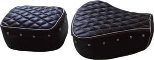 BikenWear Button Split Bike Seat Cover For Royal Enfield Classic Chrome, Classic Desert Storm, Classic 350, Classic, Classic 500
