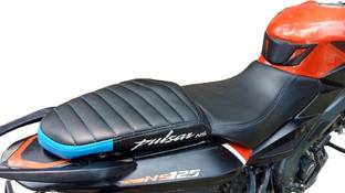 Hobi BAJAJ PULSAR NS 125/160/200 bike seat cover BLACK AND SKY BLUE COLOUR Split Bike Seat Cover For Bajaj Pulsar 200 NS DTS-i